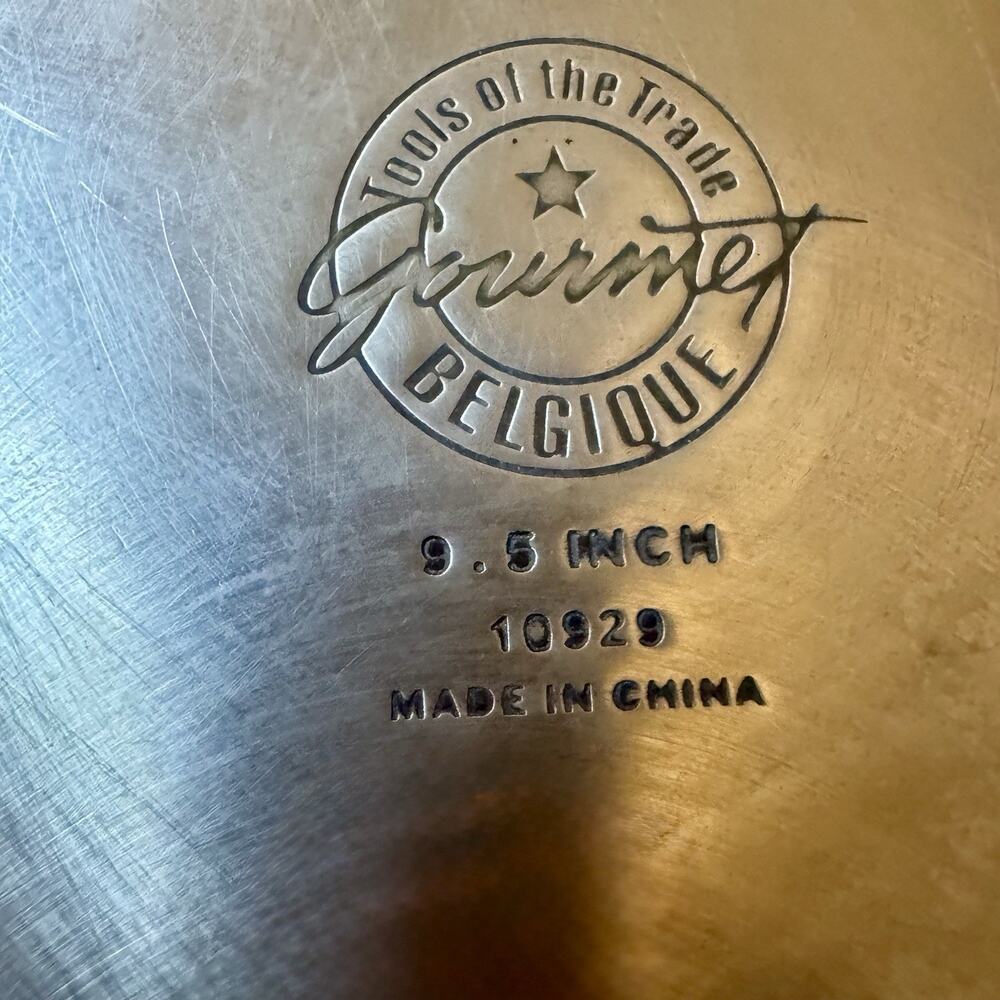 Gourmet Belgique 9.5” Copper Bottom Fry Pan Stainless Steel Skillet - Picture 4 of 5